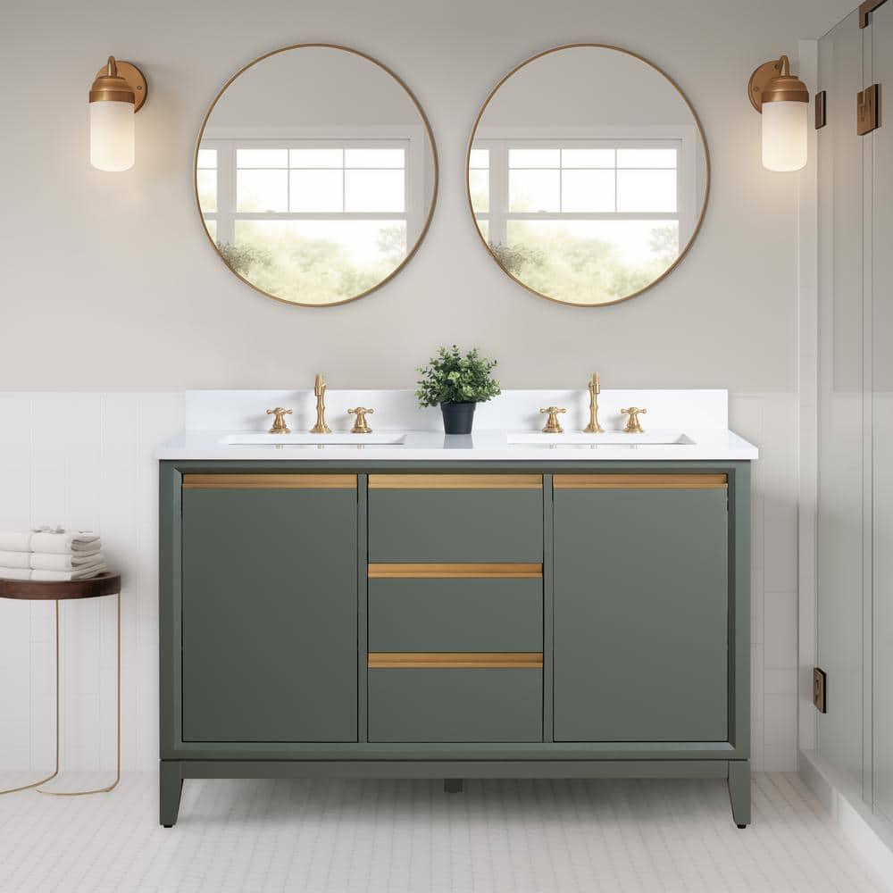 54 Double Bathroom Vanity with Top