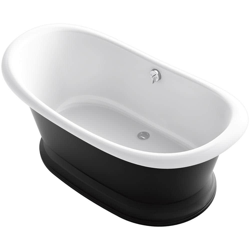 Artifacts® 66" x 33" Freestanding Bath with Iron Black Exterior