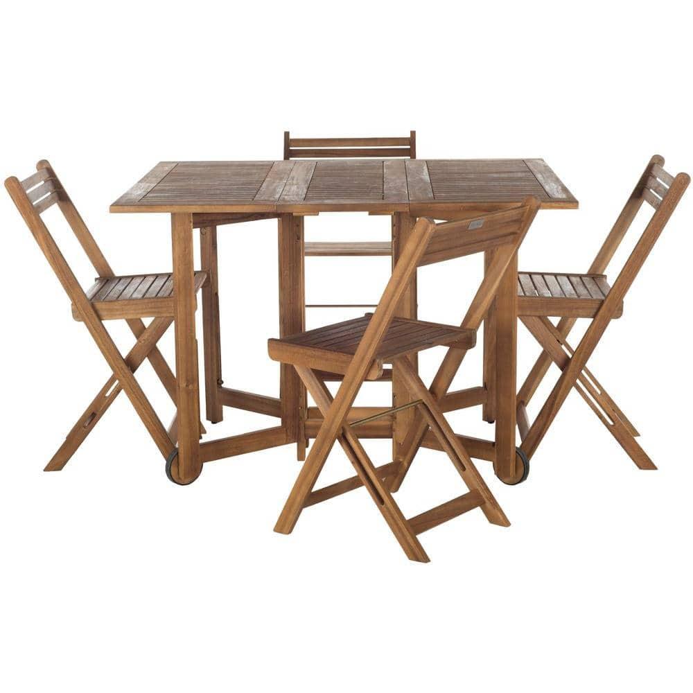 Arvin Table And 4 Chairs - Outdoor - PAT7001 - Natural - Safavieh