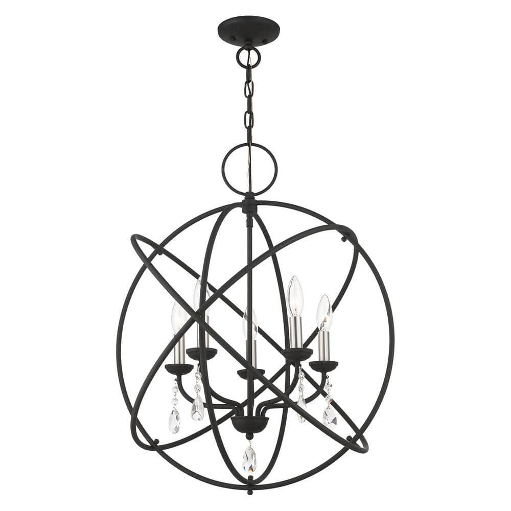 Livex Lighting Aria 5 - Light Chandelier in  Black