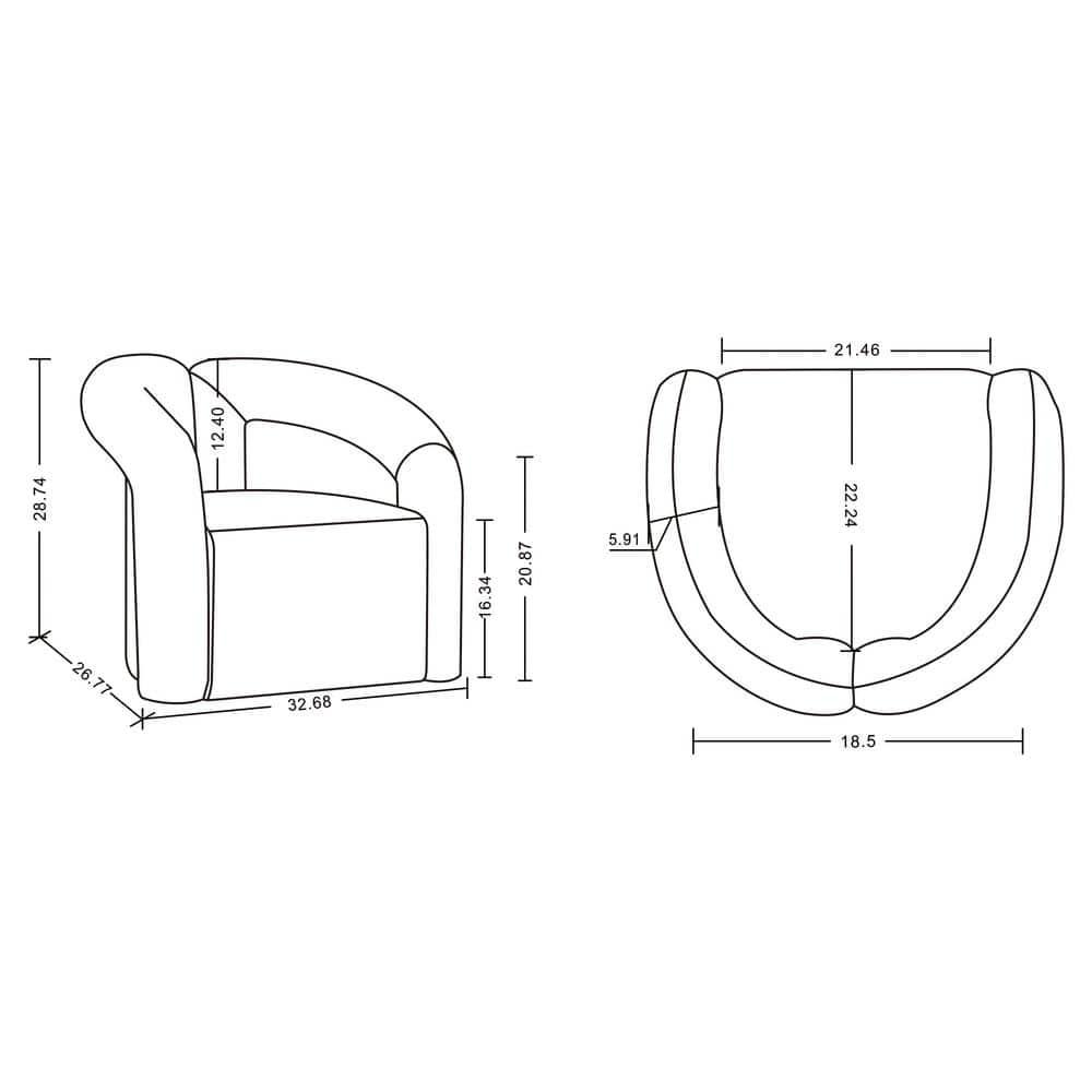 Manhattan Comfort Darian Modern Boucle Upholstered Accent Chair Gray: Pine Frame, Foam Cushion, No Assembly Required