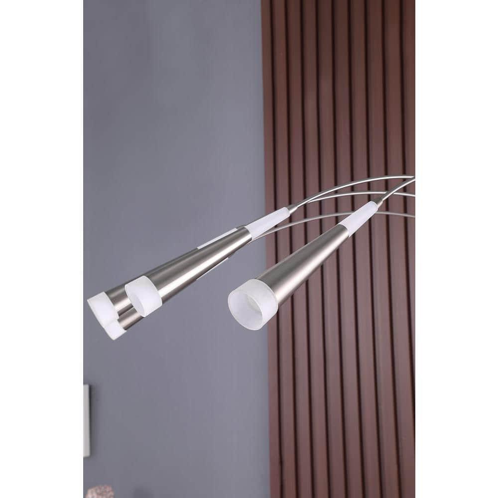 ORE International  72 in. Kiery 4 Arm Aluminum LED Arc Floor Lamp