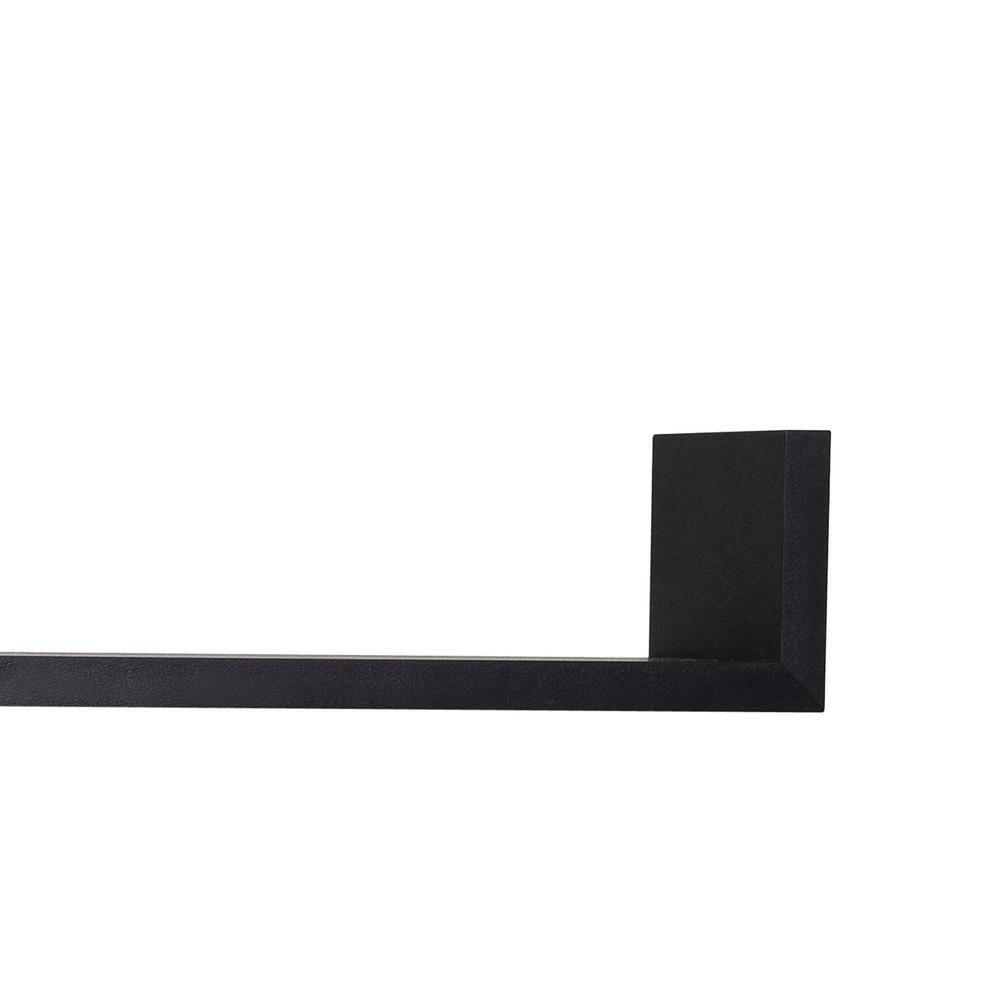 3pc Wall Shelving Set Black - Danya B.: Contemporary Floating Display & Storage