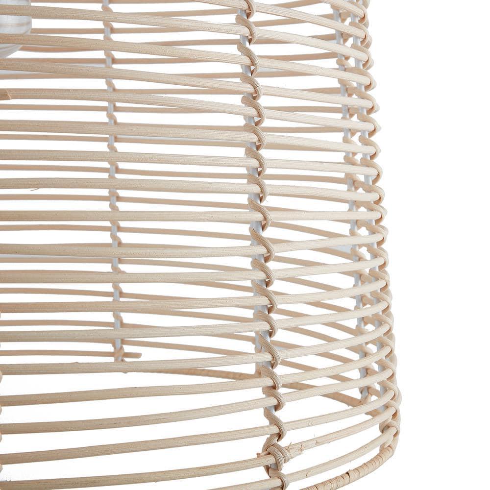 SEI Furniture Formosa Coastal Rattan Cage Pendant Lamp in Natural