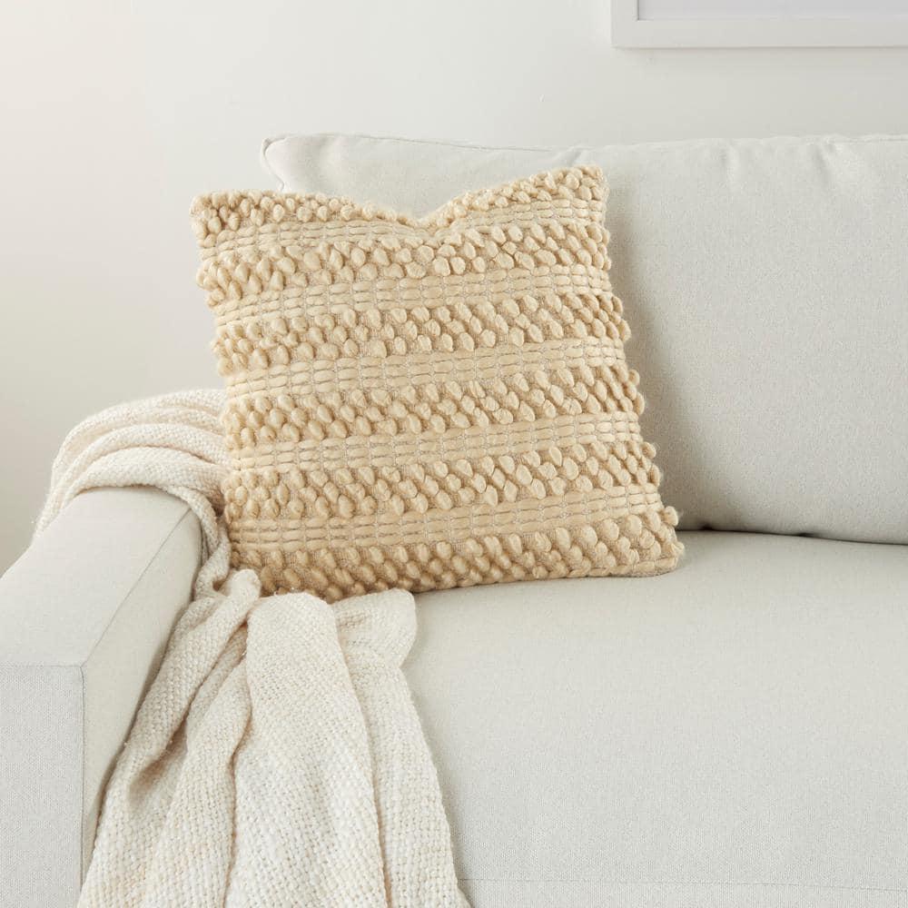 Mina Victory Striped Throw Pillow With Texture