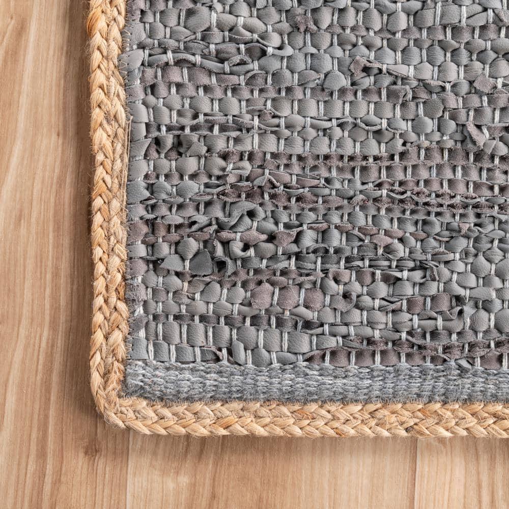 Nuloom Sabby Hand Woven Leather Flatweave Indoor Area Rug, 3' x 5'