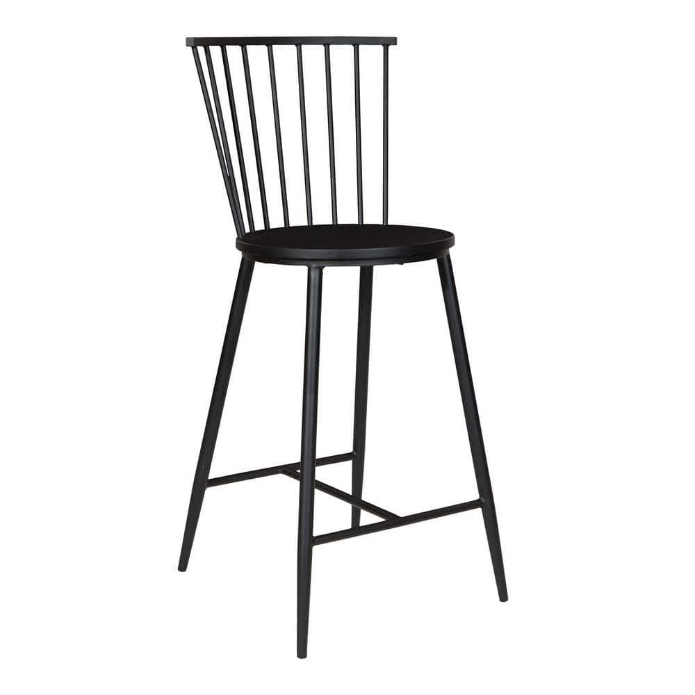 Bryce Counter Stool 26" with Black Metal Frame