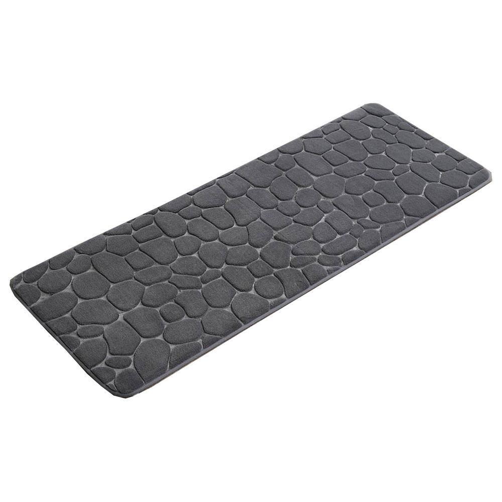 Evideco Pebble Runner Mat - Memory Foam - 48"L x 18"W for Kitchen, Bathroom and more