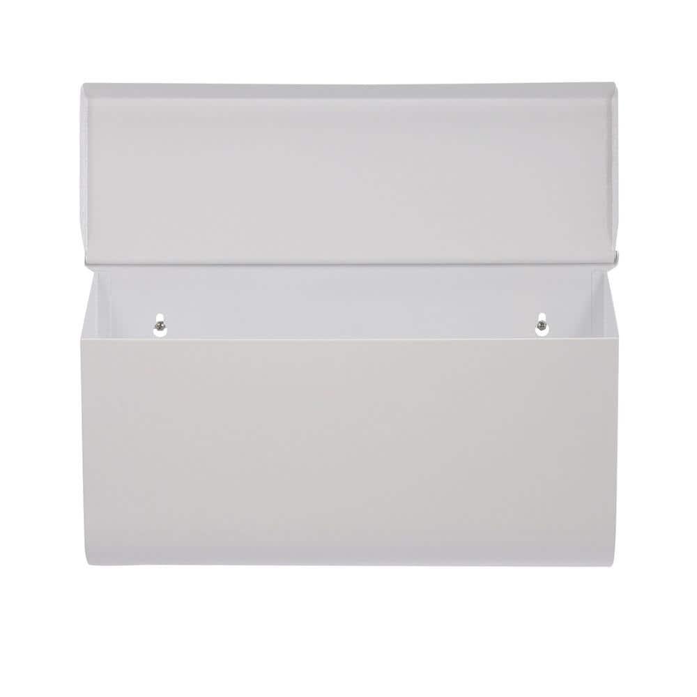 Gibraltar Mailboxes Woodlands Contemporary Galvanized Steel Wall Mount White Mailbox