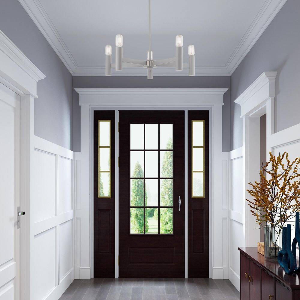 Livex Lighting Copenhagen 5 - Light Chandelier in  Nordic Gray