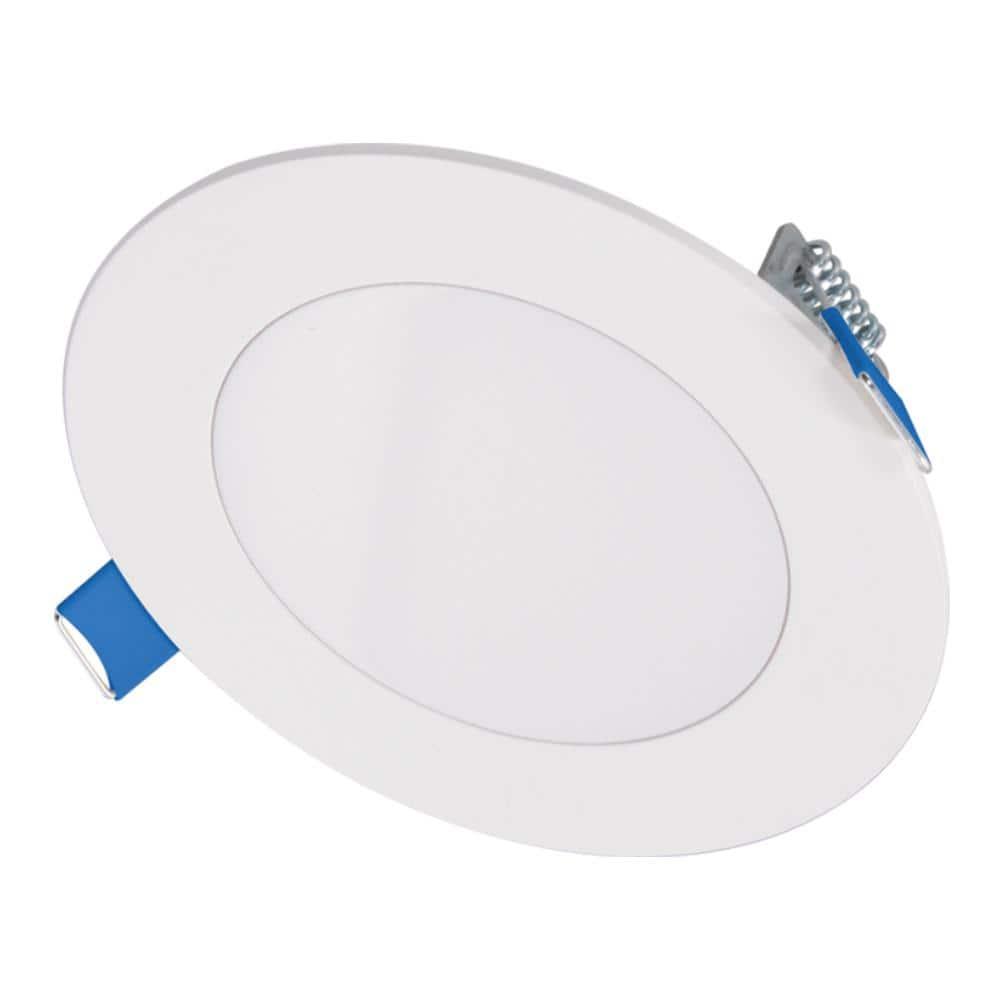 Halo HLB Lite Matte White 4 in. W LED Smart-Enabled Canless Recessed Downlight 10.1 W