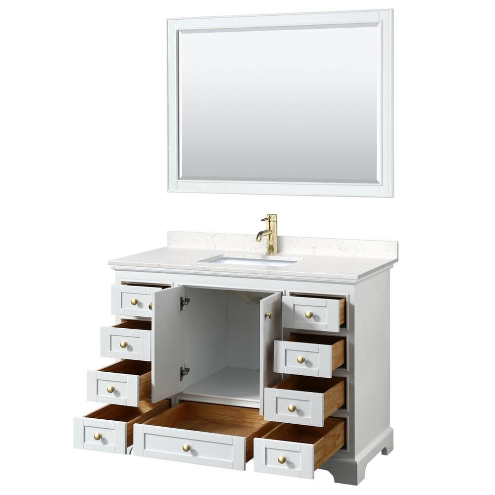 Wyndham Collection Wcs202048s-Vca-M46 Deborah 48" Free Standing Single Basin Vanity Set -