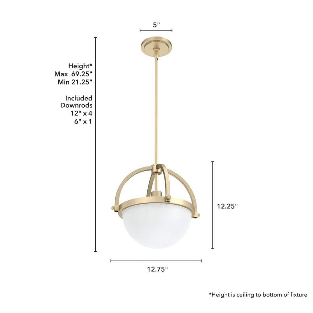Hunter Fan Wedgefield 1 - Light Shaded Globe Pendant
