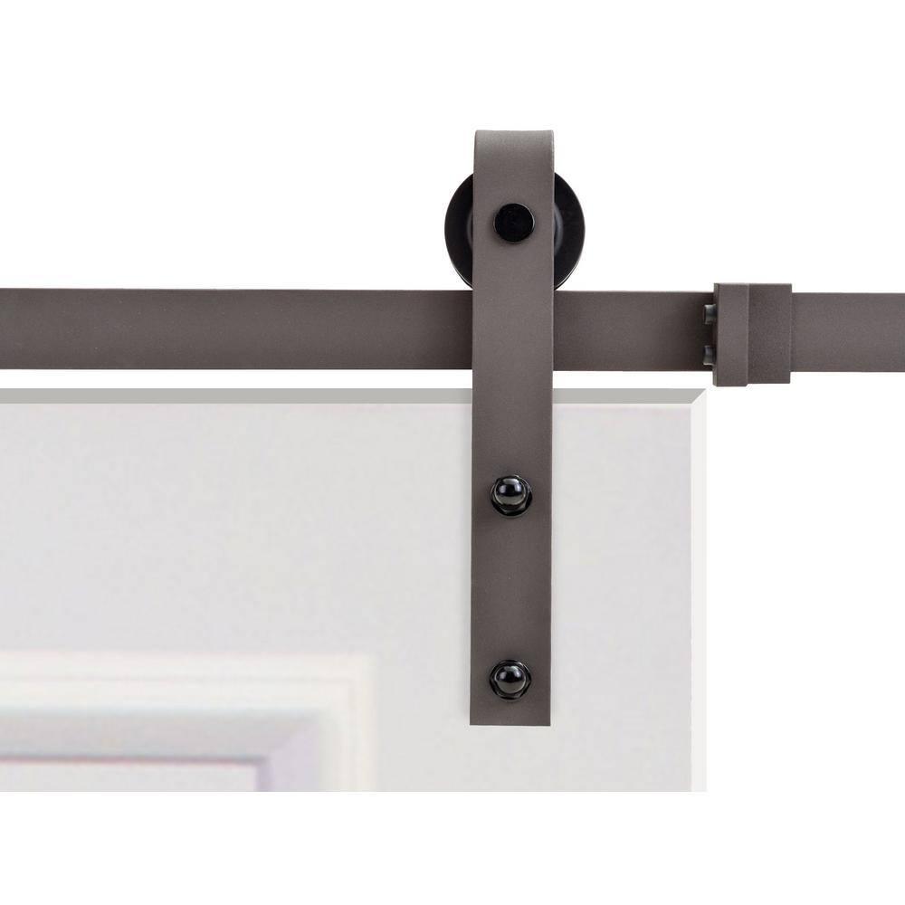 30'' x 86'' Solid + Manufactured Wood Paneled Primed with Installation Hardware Kit Barn Door