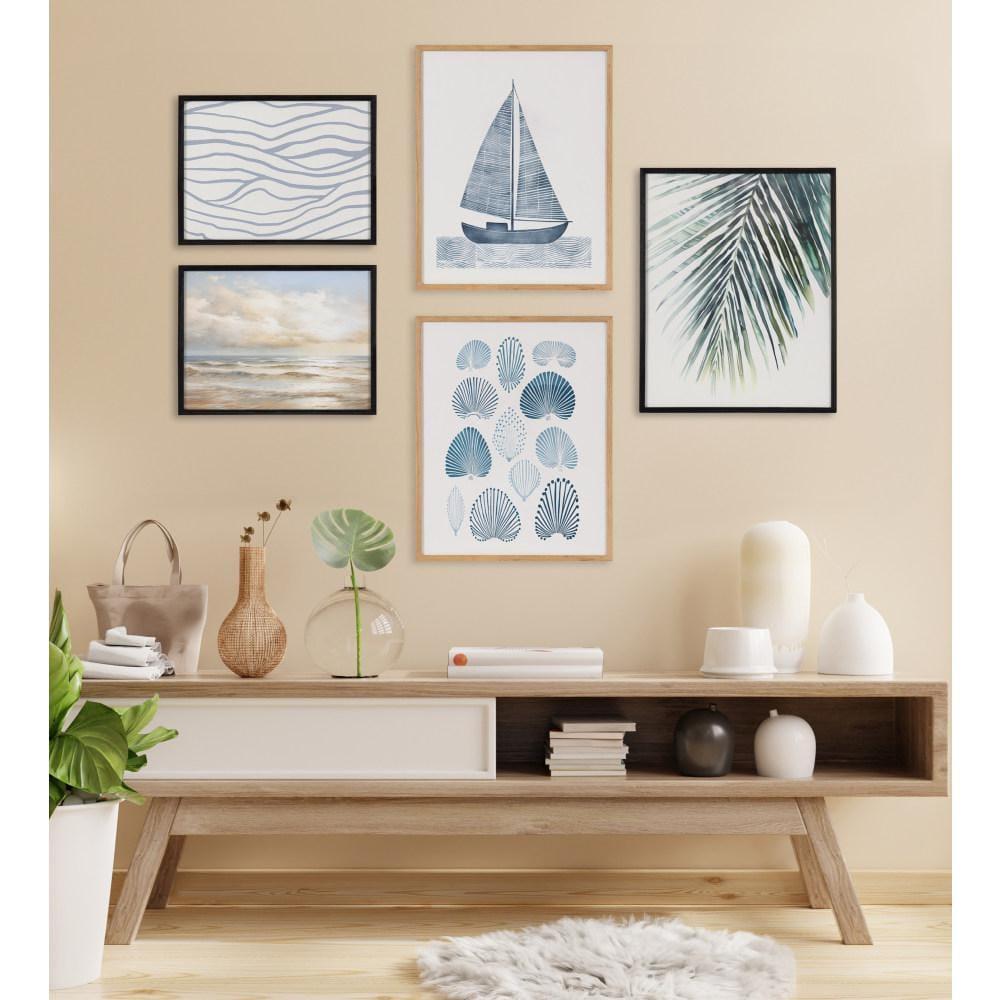 Kate & Laurel All Things Decor 16"x20" Gallery Tropical Modern Botanical Palm Print by The Creative Bunch Studio Gold