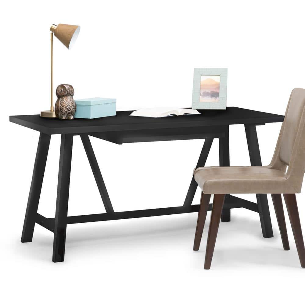 Simpli Home Dylan Solid Wood Writing Desk