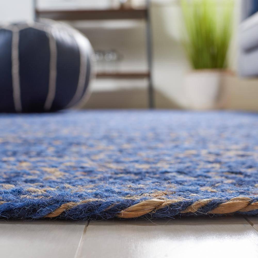 Natural Fiber NFB950 Hand Loomed Area Rug - Blue/Natural - 3'x5' - Safavieh.