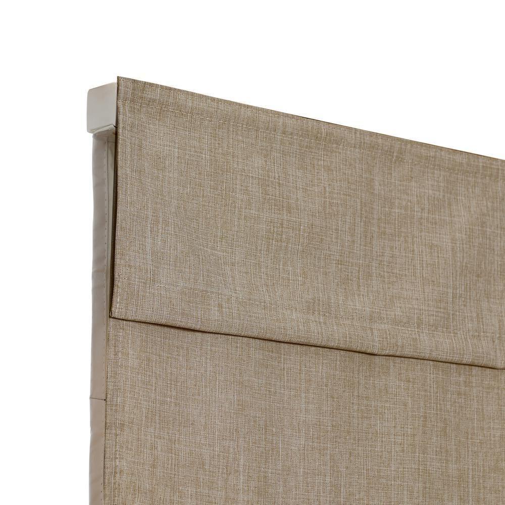 Home Basics  Cordless Blackout Fabric Roman Shades 23 inches - Linen