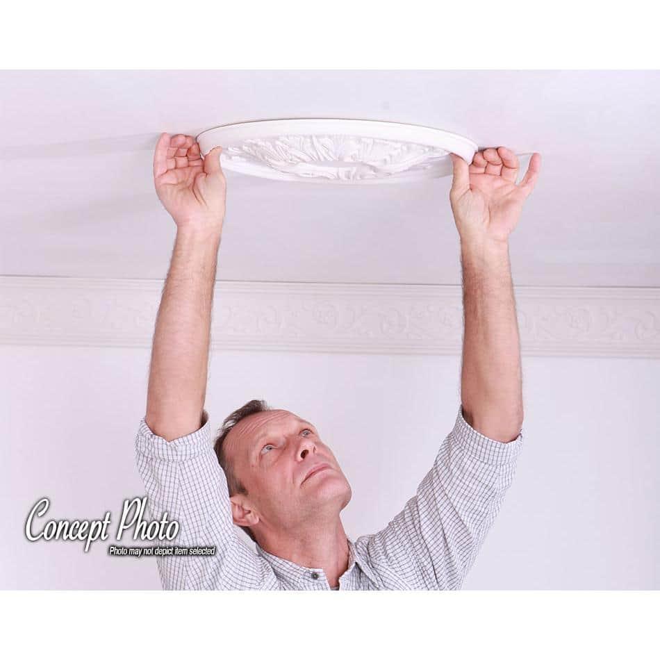 Architectural Products by Outwater L.L.C. 2-1/2 in x 5-7/8 in x 6 in Long Polyurethane Floral Crown Moulding Sample