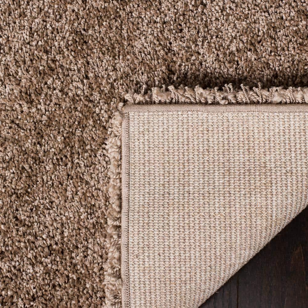 Milan Shag SG180 Power Loomed Indoor Runner Rug - Dark Beig - 2'x6' - Safavieh