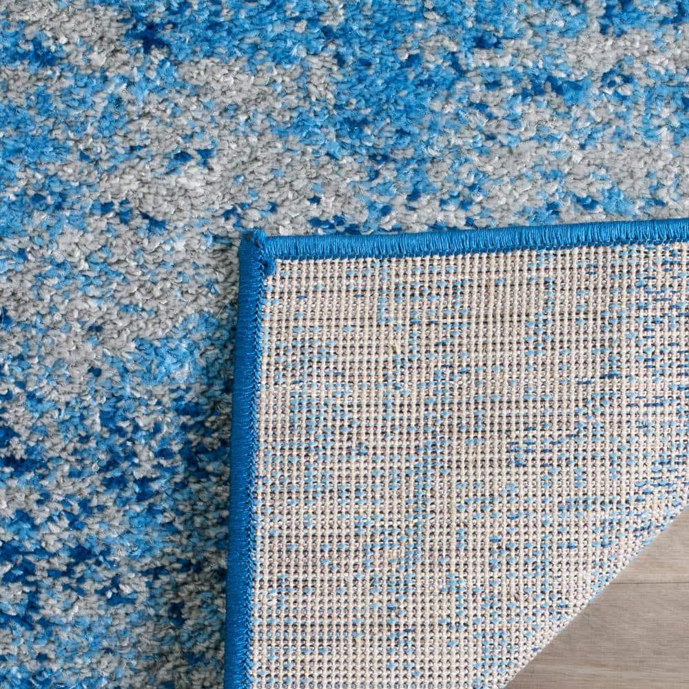 Adirondack ADR112 Machine Made Indoor Area Rug - Silver/Blue - 4'x4' - Safavieh