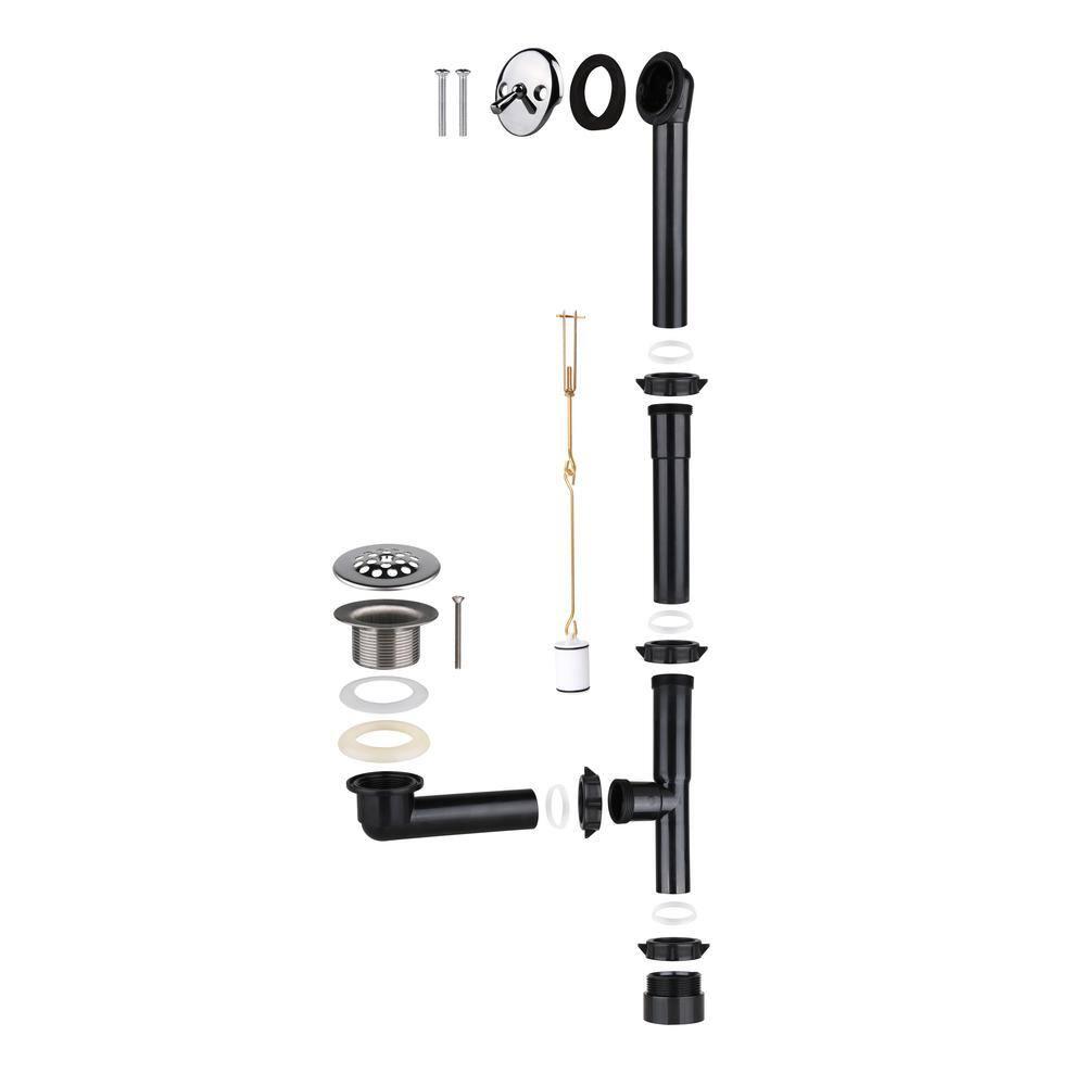 Streamline Bath Streamline 60 in. x 30 in. Acrylic Left-Hand Drain Alcove Bathtub in Glossy White With External Drain NAL-5320-CH