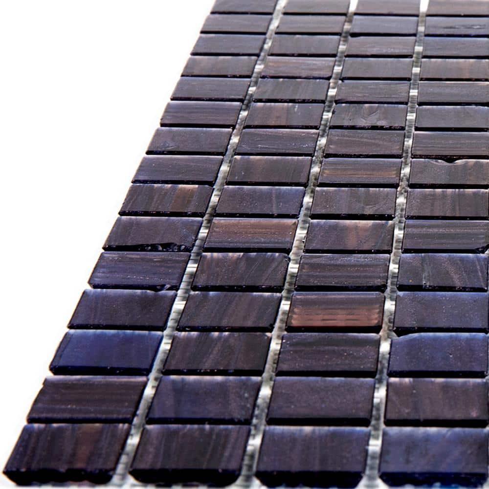 Celestial 12 in. x 12 in. Glossy Yale Blue Glass Mosaic Wall and Floor Tile (10 sq. ft./case) (10-pack)