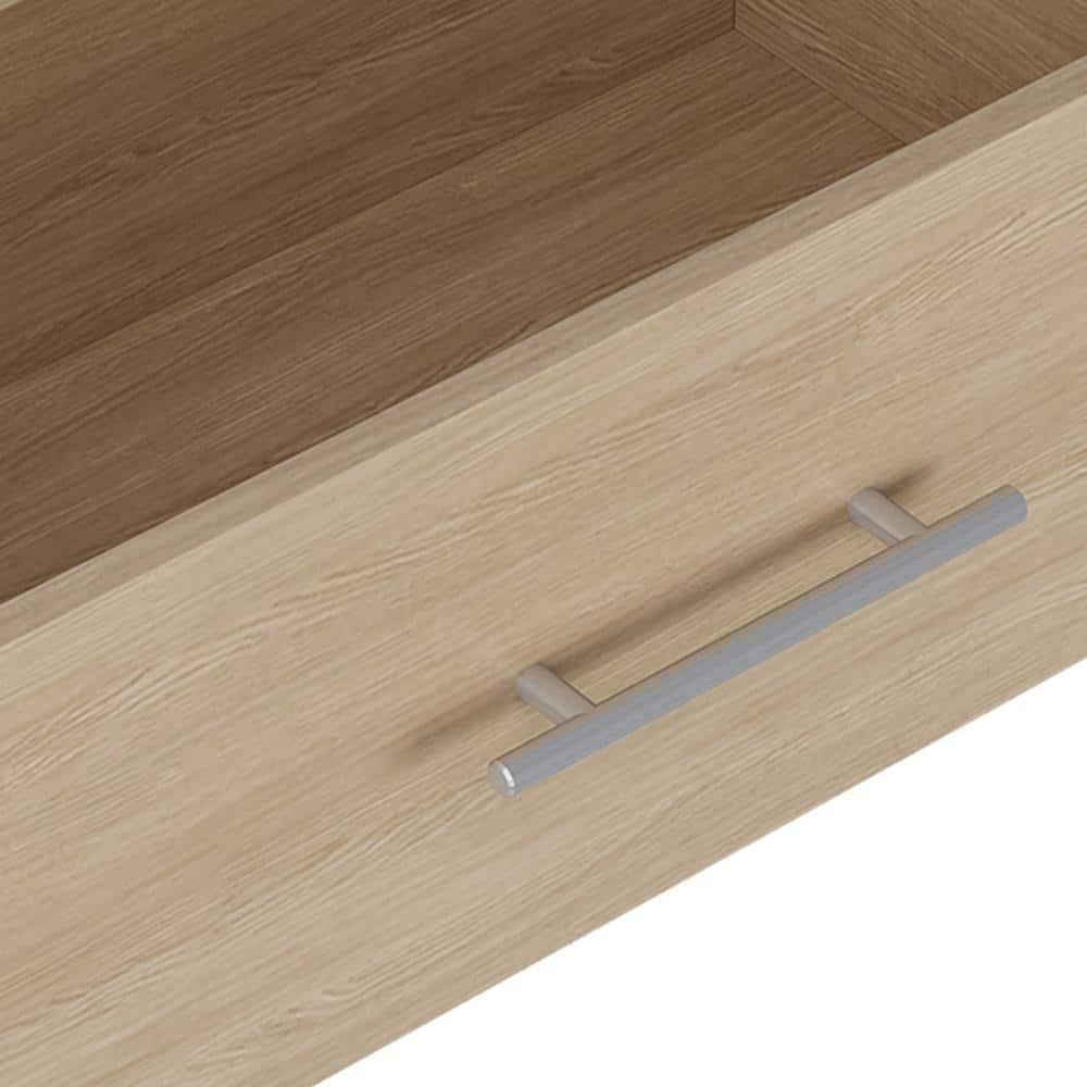 31.5" W Short Tower Wood Built In Closet Organizer Unit, Wood Closet Organizer Starter Kit, Mounted Closet Systems with 2 Drawers