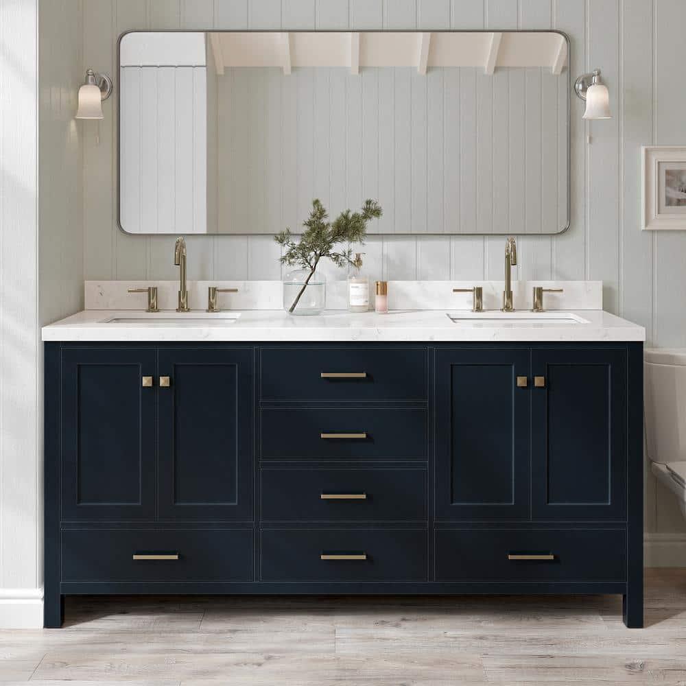 Ariel A073d-Bc Cambridge 72" Double Free Standing Vanity Cabinet Only - Blue
