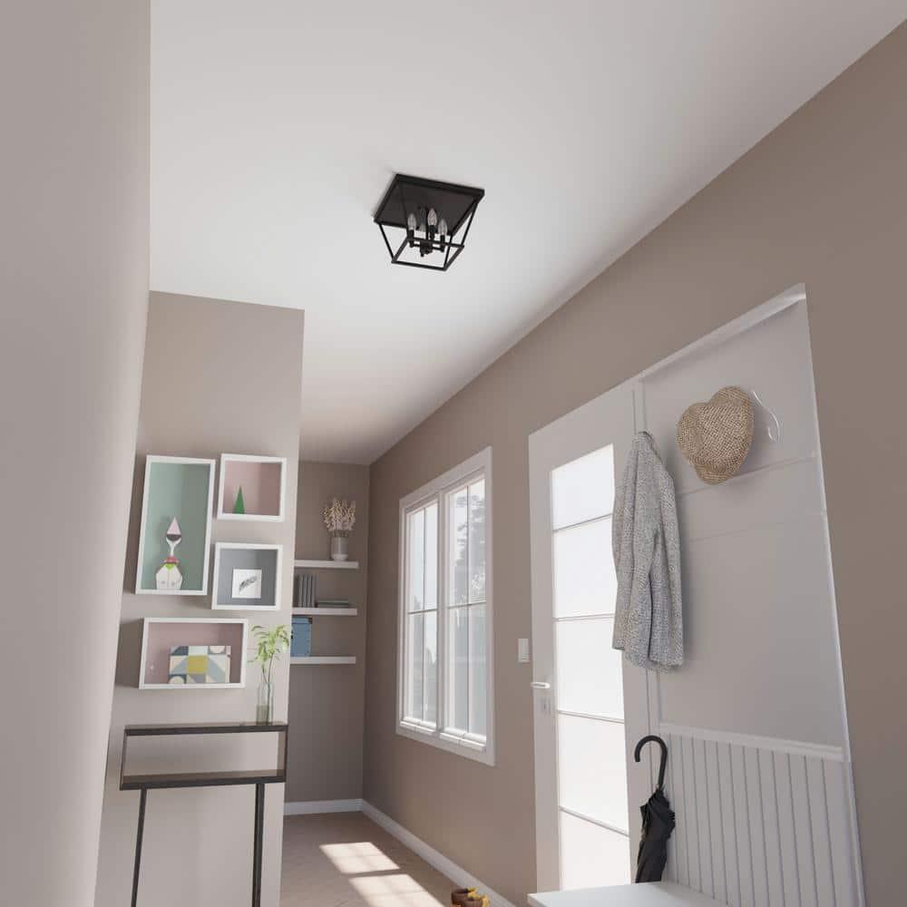 Hunter Fan Laurel Ridge 4 - Light 14'' Lantern Square / Rectangle Flush Mount