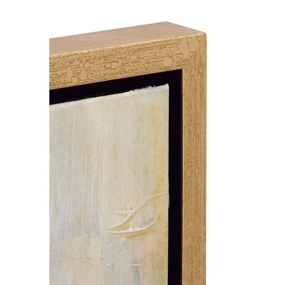 Canvas Abstract Framed Wall Art with Gold Frame Gold - Olivia & May: Elegant Decor, Vertical Orientation, Sawtooth Hanging