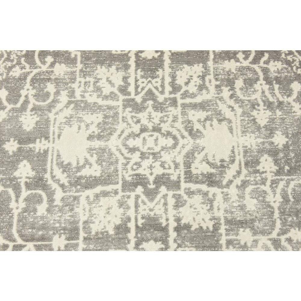 Unique Loom New Classical Collection Area Rug - Olympia (4' 1" Round Light Gray/Ivory)