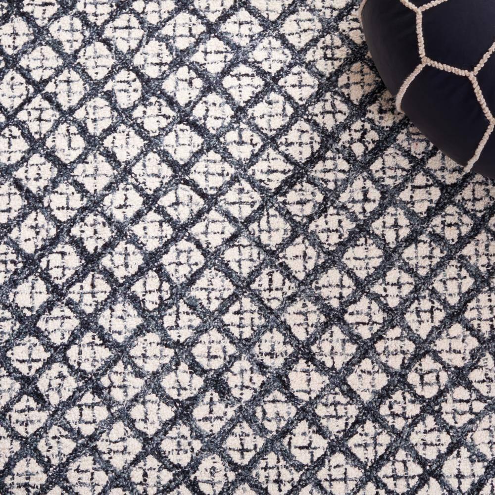 Abstract ABT203 Handmade Indoor Area Rug - Ivory/Navy - 6'x9' - Safavieh