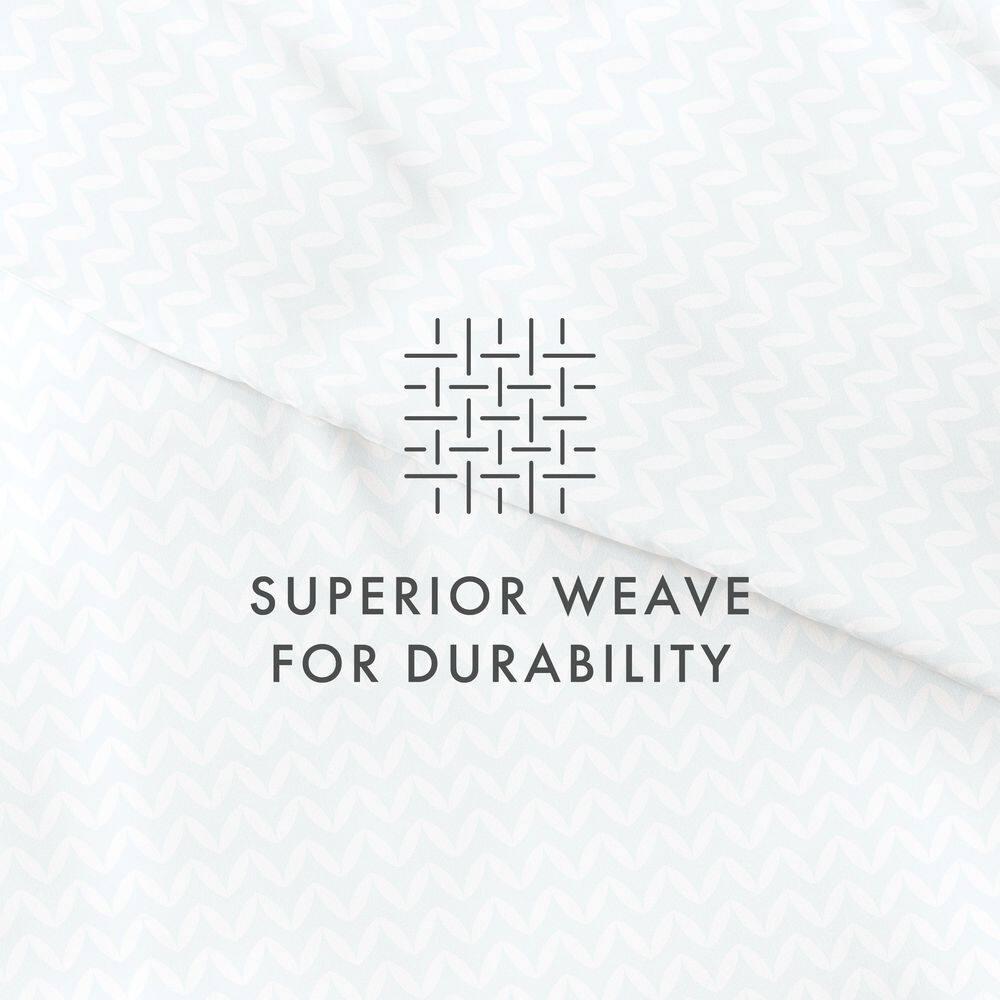 Simply Soft™ Puffed Chevron Pattern Duvet Cover Set