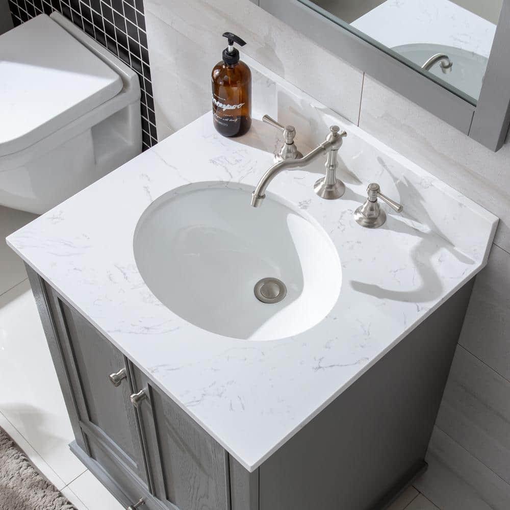 Melissa 30" Single Vanity - Grain White