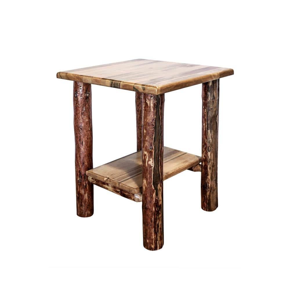 Glacier Country Collection Nightstand with Shelf