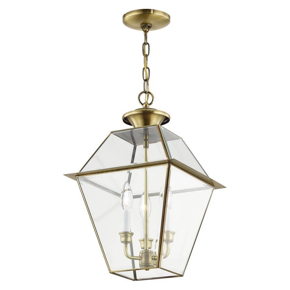 Livex Lighting Westover 3 - Light Pendant in  Antique Brass