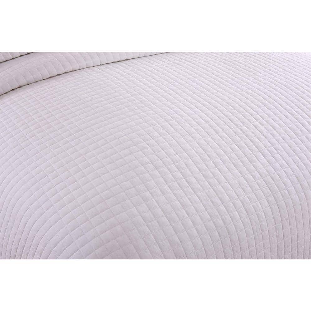 MarCielo WhiteCT Quilt Peony Cotton Geometric Shapes Quilt Set