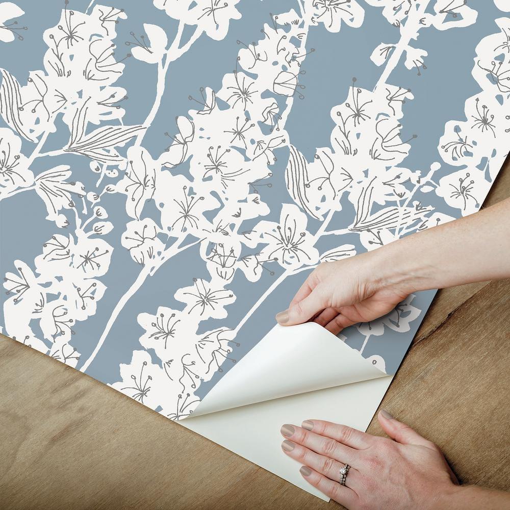 Larkspur 18' L x 20.5" W Peel and Stick Wallpaper Roll