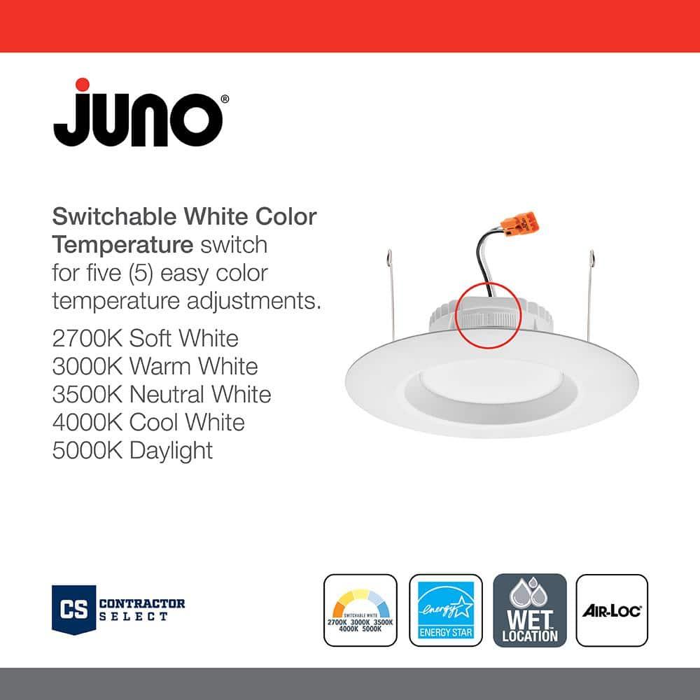 Retro Basics 6'' Selectable Color Temperature Dimmable Air-Tight Standard Recessed Lighting Kit
