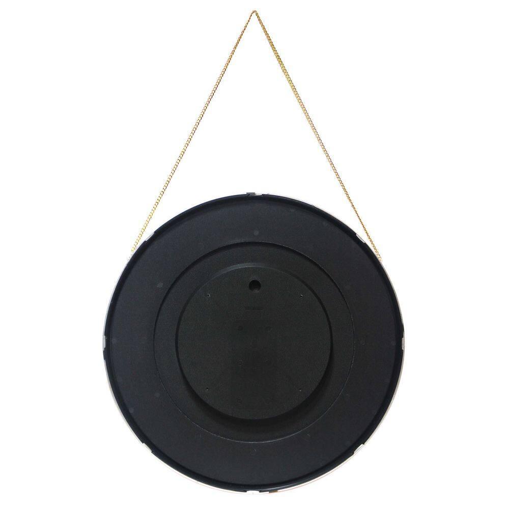 17.5" Franc Round Hanging Wall Mirror with Metal Chain Gold - Infinity Instruments: Modern Decor, No Assembly Required
