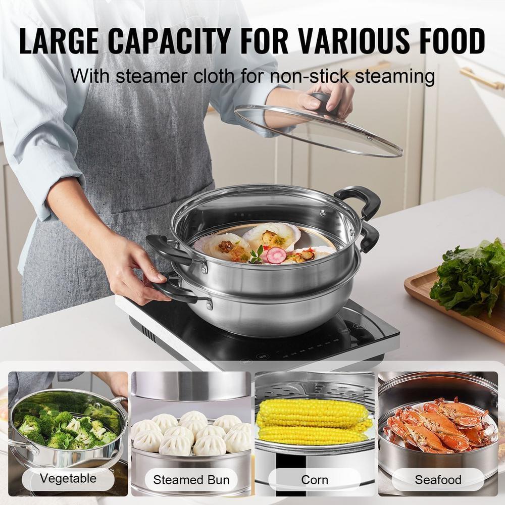 VEVOR VEVOR 3 Quarts Stainless Stee Steamer Pot