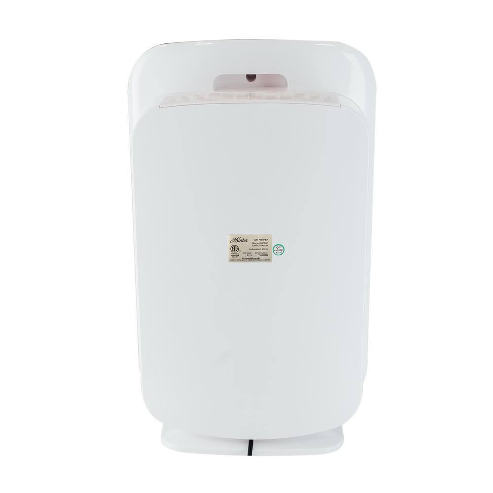 Hunter HP700 Medium Console Air Purifier for Large Rooms Features Pre-Filter, True HEPA Filter, Multiple Fan Speeds, Soft Touch Digital Control Panel