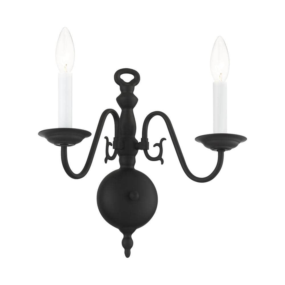 Livex Lighting Williamsburgh 2 - Light Wall Light in  Black