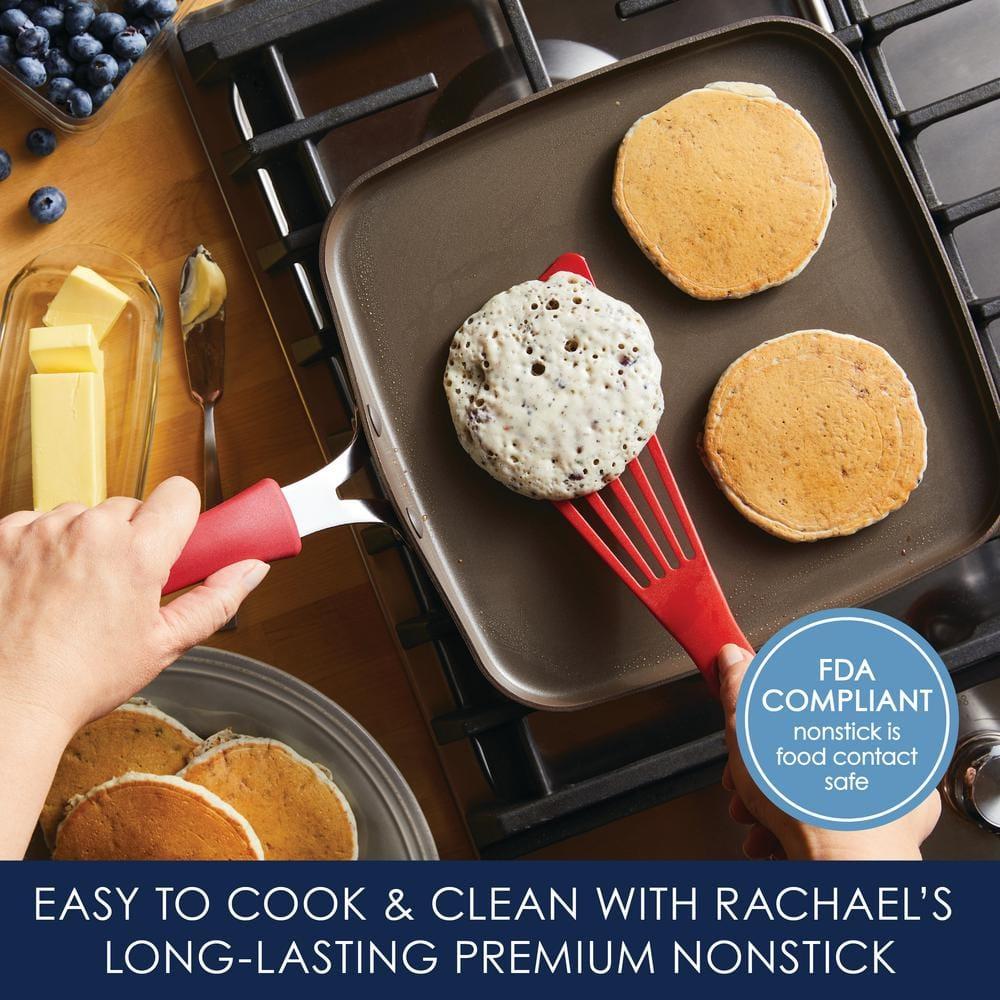 Rachael Ray Rachael Ray Cook + Create Aluminum Nonstick Square Stovetop Griddle Pan, 11-Inch