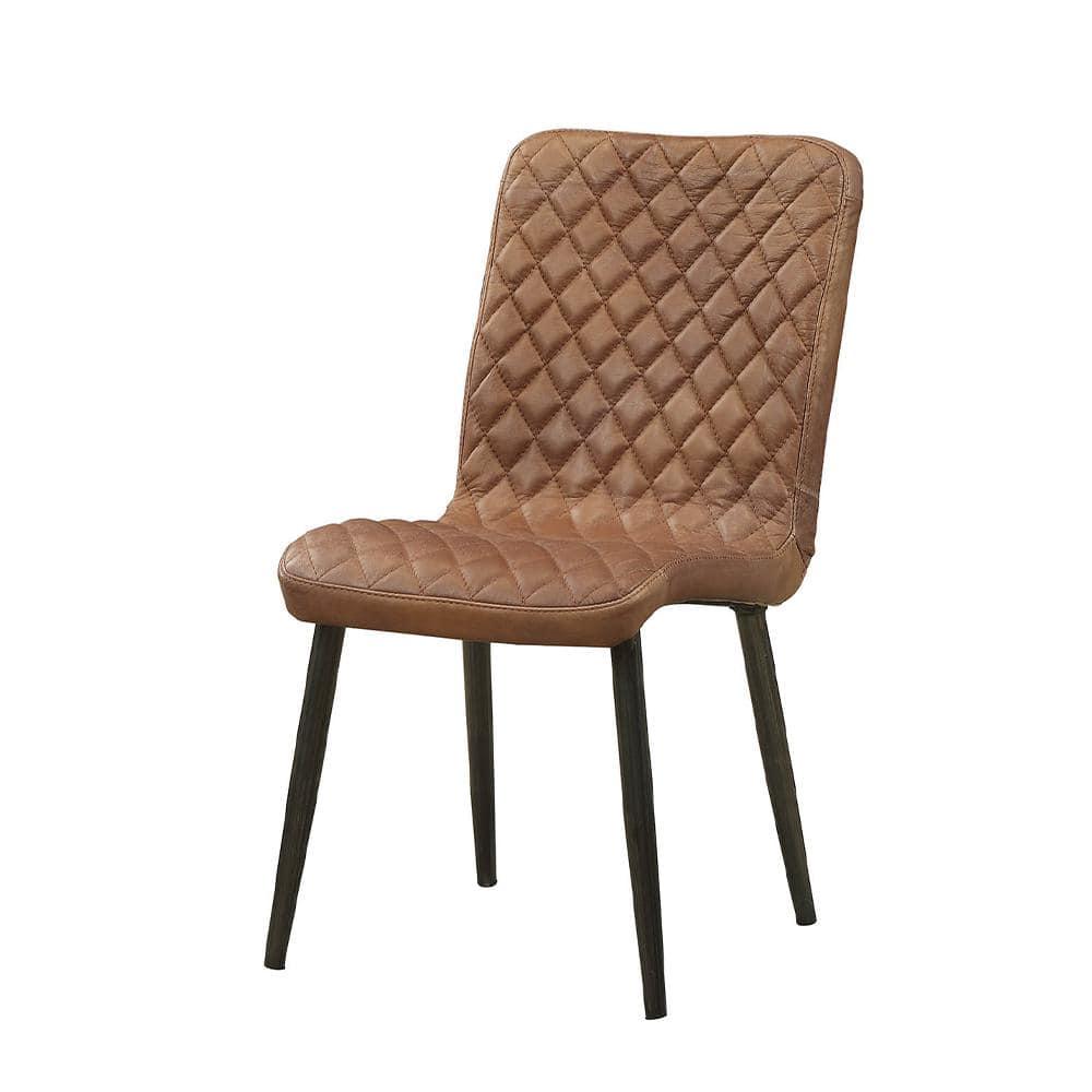 17 Stories 19'' H Genuine Leather Upholstered Side Chair (Set of 2)