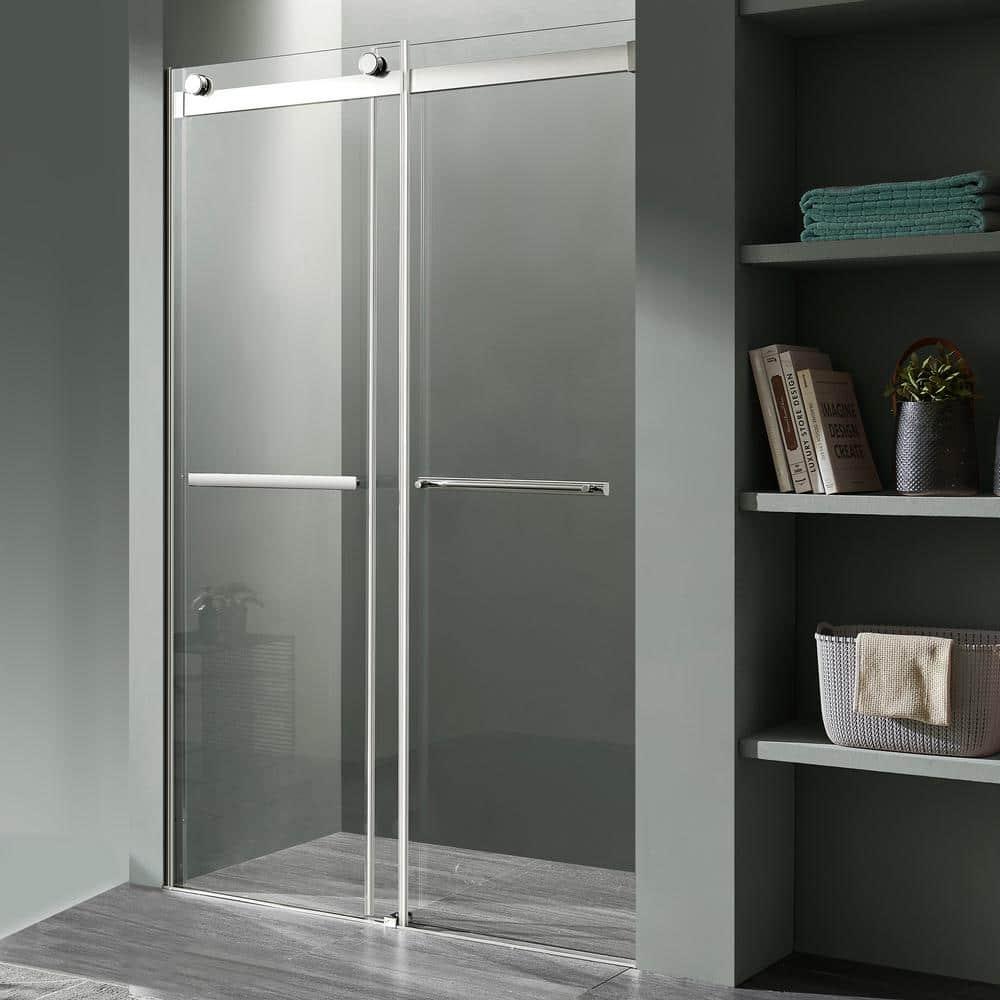 Kahn 60" W x 76" H Double Sliding Frameless Shower Door