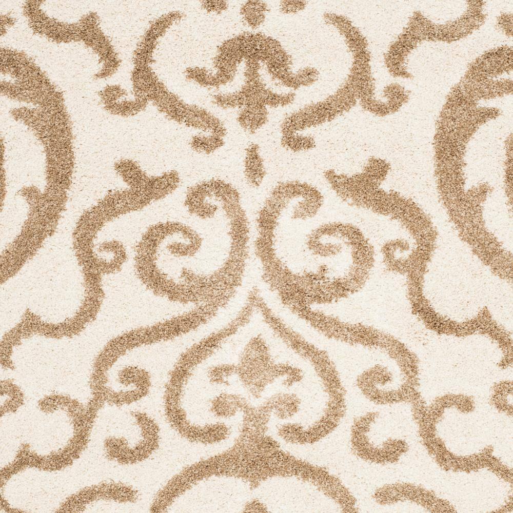 Florida Shag SG462 Power Loomed Indoor Area Rug - Cream/Beige - 8'x10' - Safavieh.