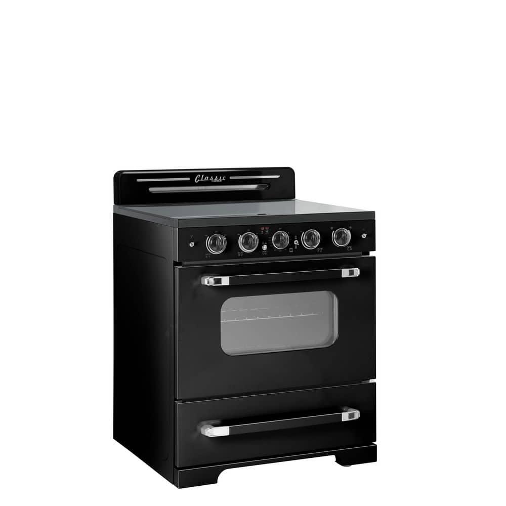 Unique Classic Retro 30" 3.9 cu/ft Freestanding 5-Element Electric Range with Convection Oven