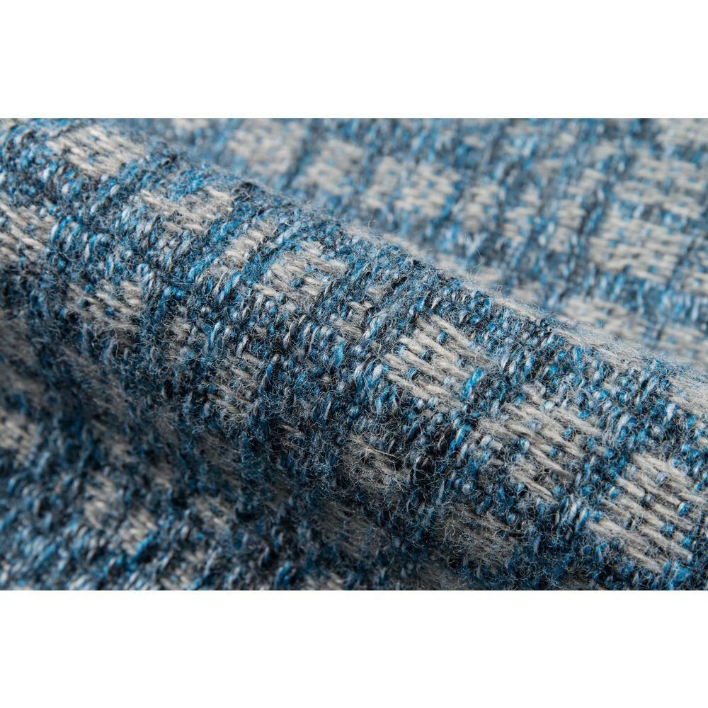 Momeni Como Indoor/Outdoor Gael Blue 2'7" X 7'6" Runner: Geometric Low Pile Area Rug, Contemporary Machine Made Carpet